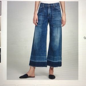 Citizens of humanity wideleg high waist crop Jeans